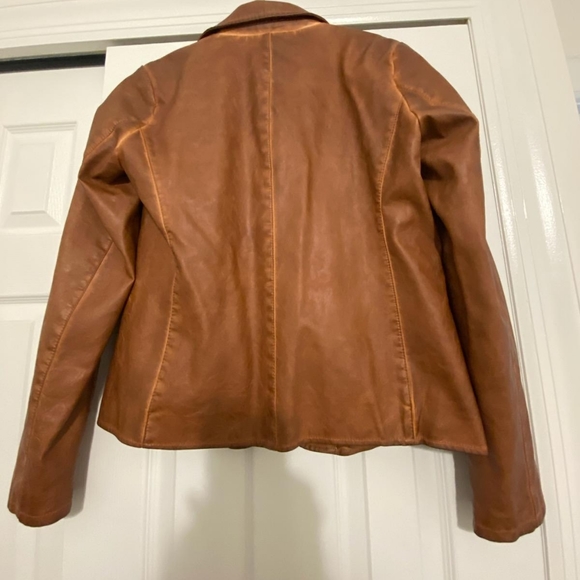 Bagatelle brown faux leather jacket - Picture 2 of 3